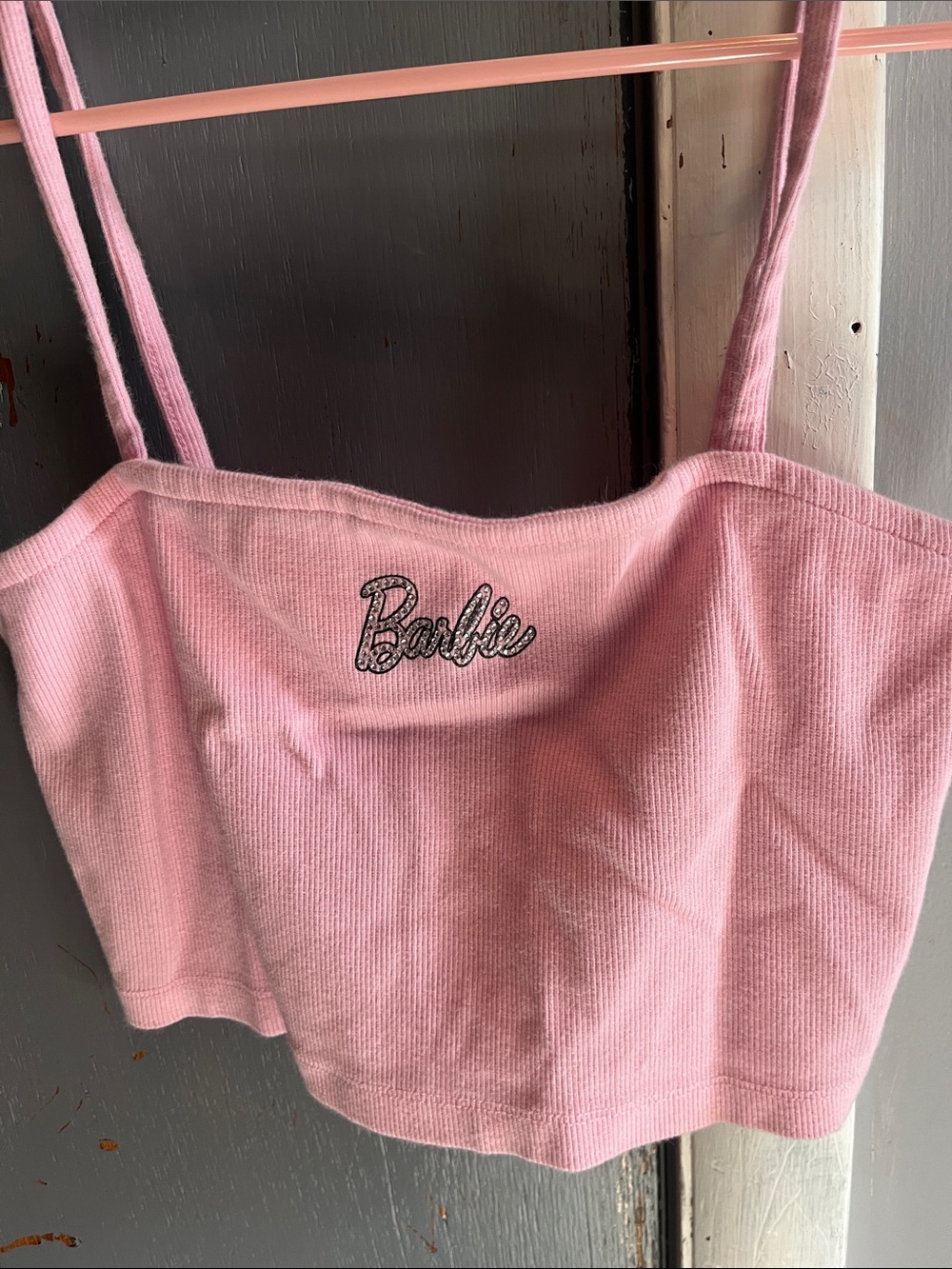 Forever 21 Pink Barbie Ribbed Crop Top